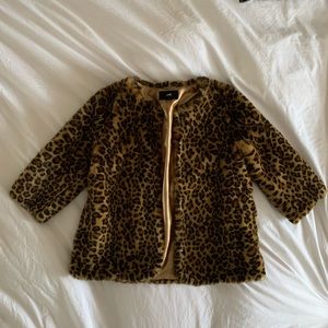 H&M Leopard furry coat